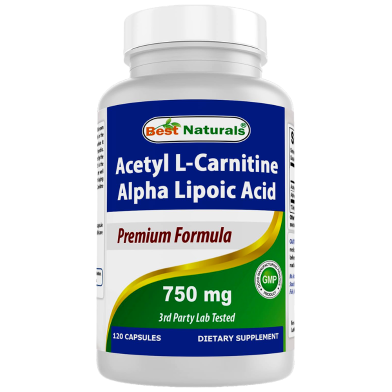Best Naturals Acetyl L-carnitine And Alpha Lipoic Acid 750 Mg - 120 Capsules -523033406 image