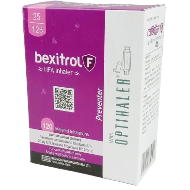 Bexitrol F 25 mcg, 125 mcg Inhaler 120 Metered Doses image
