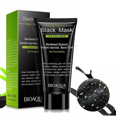 Bioaqua Bamboo Charcoal Black Remover Black Facial Mask - 60gm - Mask - Mask image