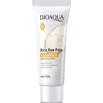 Bioaqua Deep Cleansing Rice Raw Pulp Foam Facial Cleanser- 100 gm image