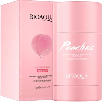 Bioaqua Peach Solid Facial Mask Deep Cleansing Moisturizing Skin Rejuvenation Portable Mask Stick 40g image