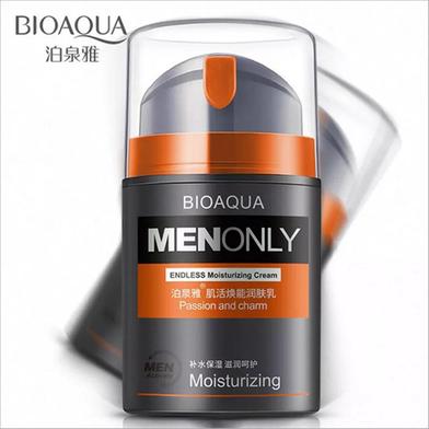 Bioaqua Men Only For Men's Day Creams Moisturizing Face Cream Deep Hydrating Anti Aging Wrinkle Whitening Skin Care Ointment - 50gm image