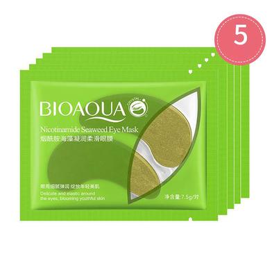 Bioaqua Nicotinaide Seaweed Eye Mask Delicate Elastic Eye Area Create Young An Beautiful Skin - 5pcs image
