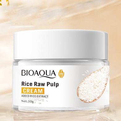 Bioaqua Rice Raw Pulp Cream Facial Skin Moisturizing Smoothing Nourishing Oil - 50gm image