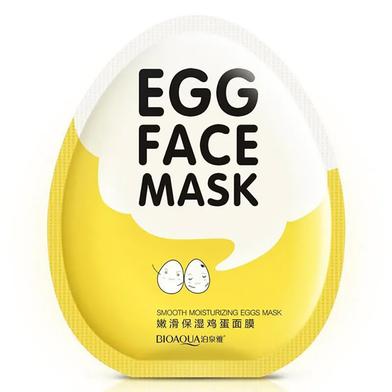 Bioaqua Smooth Moisturizing Egg Facial Mask Oil Control Pores Whitening Brighten Mask Skin Care-5pcs image