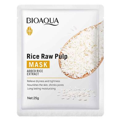 Bioaqua rice raw pulp mask hydrating moisturizing face sheet mask- 25gm image