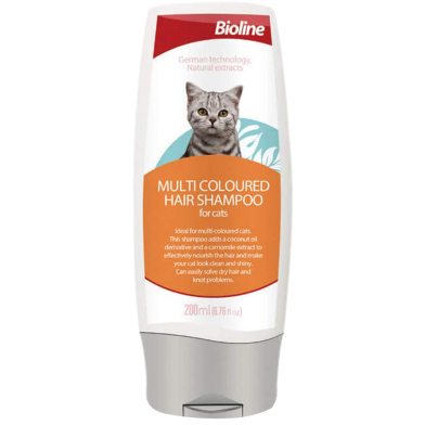 Bioline Multi Coloured Hair Shampoo for Cat 200ml image