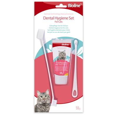 Bioline Toothpaste And Brush Set For Cat 50g image