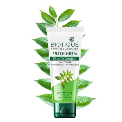 Biotique Fresh Neem Pimple Control Face Wash Prevents Pimples For All Skin Types - 100ml image