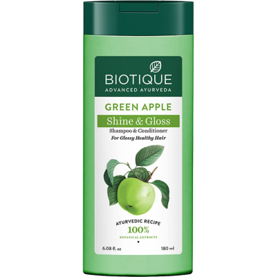 Biotique Green Apple Shampoo and Conditioner 180 ml image