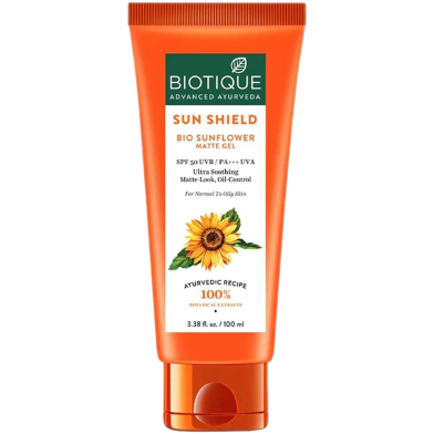 Biotique Sun Shield Bio Sunflower Matte Ultra Soothing Gel - 100ml -327329055 image