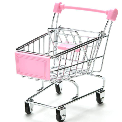 Bird Funny Toy Intelligence Growth Mini Supermarket Shopping Cart Trolley image