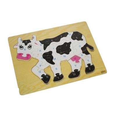 Black/White Cow Alphabetical Puzzle For Kids (ZKB070) image