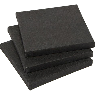 Black Canvas For Painting- 10X10 INCH image