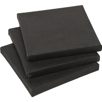 Black Canvas For Painting- 12X12 INCH image