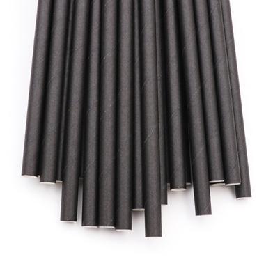 Black Eco Friendly Plastic Paper Straw (20 Pcs) image