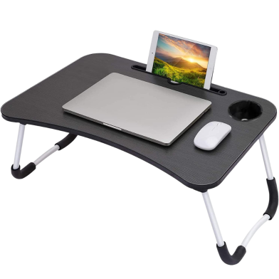 Folding Laptop Table - Portable Study and Work Desk for Bed, Sofa and Floor Use (Multicolor) image