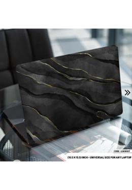 DDecorator Black Marble Texture Laptop Sticker image