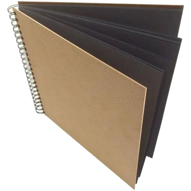 Black Paper Note Book A4 Sketch Book A4 Size Note Pad Spiral Good Quality For Drawing Painting image