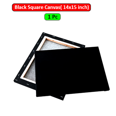 Black Square Canvas 14x15 inch image