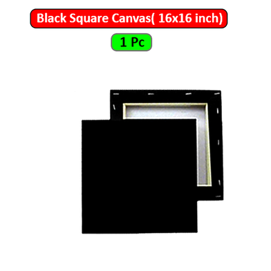 Black Square Canvas 16x16 inch image
