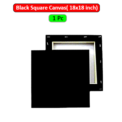 Black Square Canvas 18x18 inch image