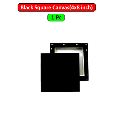 Black Square Canvas 4x8 inch image