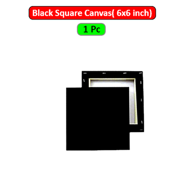 Black Square Canvas 5x5 inch image