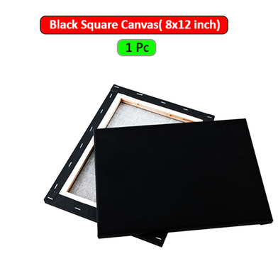 Black Square Canvas 8x12 inch image
