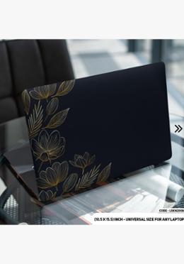 DDecorator Blue Flower Pattern Floral Design Laptop Sticker image