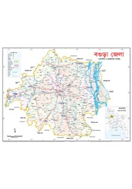 Bogra District Map (18.5 X 25 Inches) image