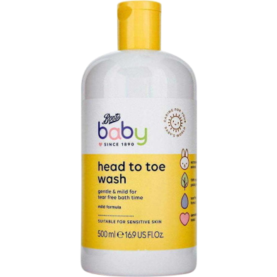 Boots Baby Head To Toe Wash 500 ml UK image