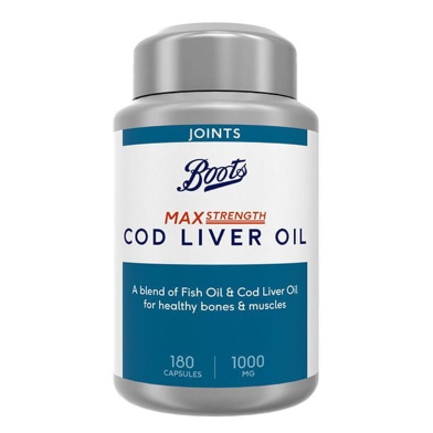 Boots Max Strength Cod Liver Oil - 180 Capsules image