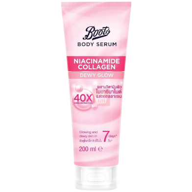 Boots Niacinamide Collagen Dewy Glow Body Serum 200 ml - (Thailand) image