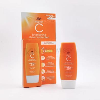 Boots Vitamin C Brightening Sheer Sunscreen SPF50 plus PA plus image