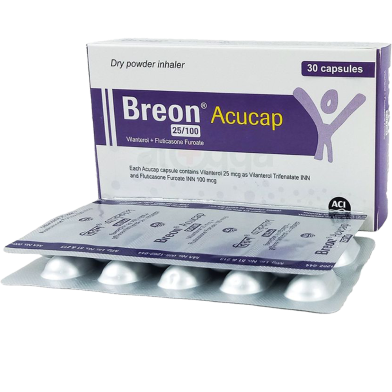 Breon25 mcgPlus 100 mcg 10's Strip Inhalation Capsule image