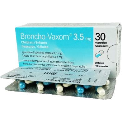 Broncho-Vaxom 3.5mg - 30 Capsules Pack (Oral Route) image