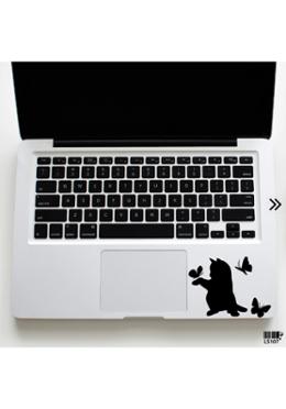 DDecorator Butterfly and Cat Laptop Sticker image