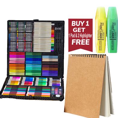 Buy Generic Drawing Set, Art Set, 150 Pieces, Includes Drawing Wax,  Crayons, Watercolour Pen, Paintng Oil Pastel And Accessories (Black) Online  - Shop Stationery & School Supplies on Carrefour UAE