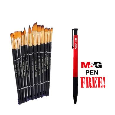 Buy 1 Keep Smiling 12pc Brush Set Get 1 M and G Pen Free image