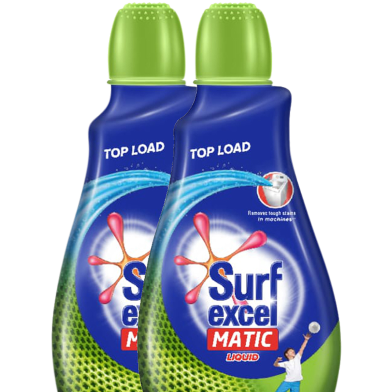 Buy 2 Surf Excel Matic Liquid Detergent Top Load 500ml Get 15Percent OFF image