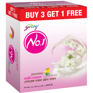 Buy 3 Get 1 Free Godrej No.1 Jasmin Soap 100 gm image