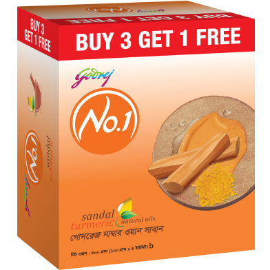 Buy 3 Get 1 Free Godrej No.1 Soap Sandal 100g image