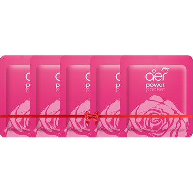 Buy 4 Get 1 Free Aer Power Pocket Bathroom Fragrance Rose Fresh Blossom 50g image