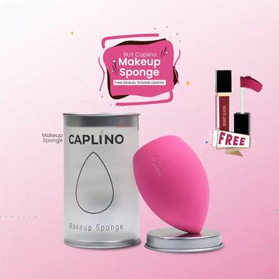 Buy Caplino Makeup Sponge Get Free Beauty Glazed Lipstick - Magenta image