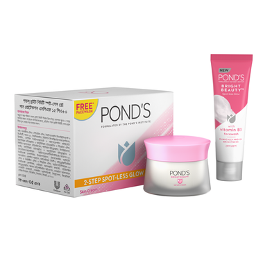 Buy Pond's Bright Beauty Serum Cream 35g Get 19gm Facewash Free image