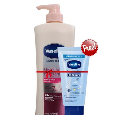 Buy Vaseline Lotion Healty Briting 400ml Get Mosquito Defense Lotion Free image