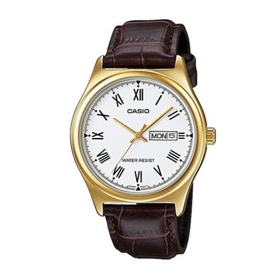 CASIO SS Caseback Brown Leather Strap Women's Watch image