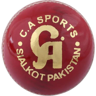 CA 4 Part Leather Cricket Ball - Red image