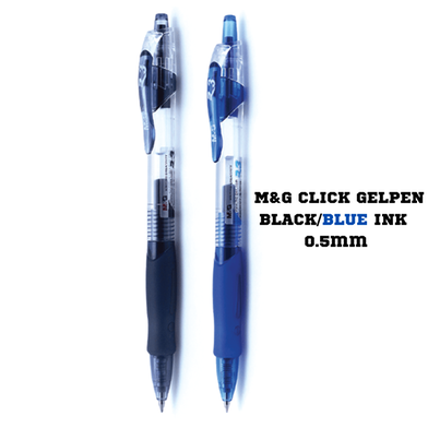 M and G Click Gel Pen Black/Blue Ink (0.5mm) image